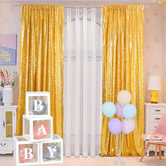Golden Sequined Mesh Banner Party Supplies