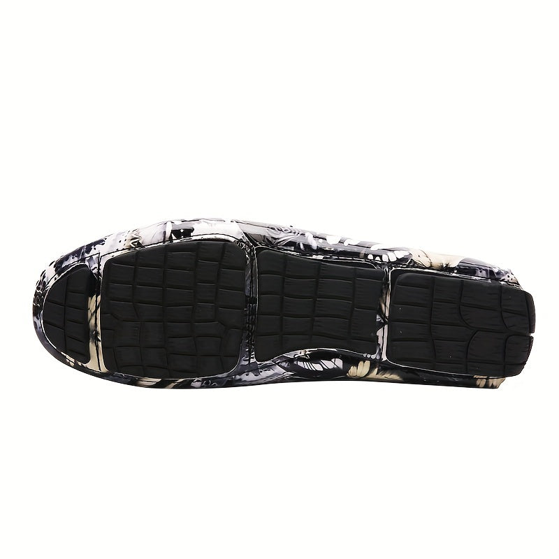 Men's Graphic Moccasin Loafer Shoes Non-slip Slip On Shoes