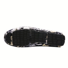 Men's Graphic Moccasin Loafer Shoes Non-slip Slip On Shoes
