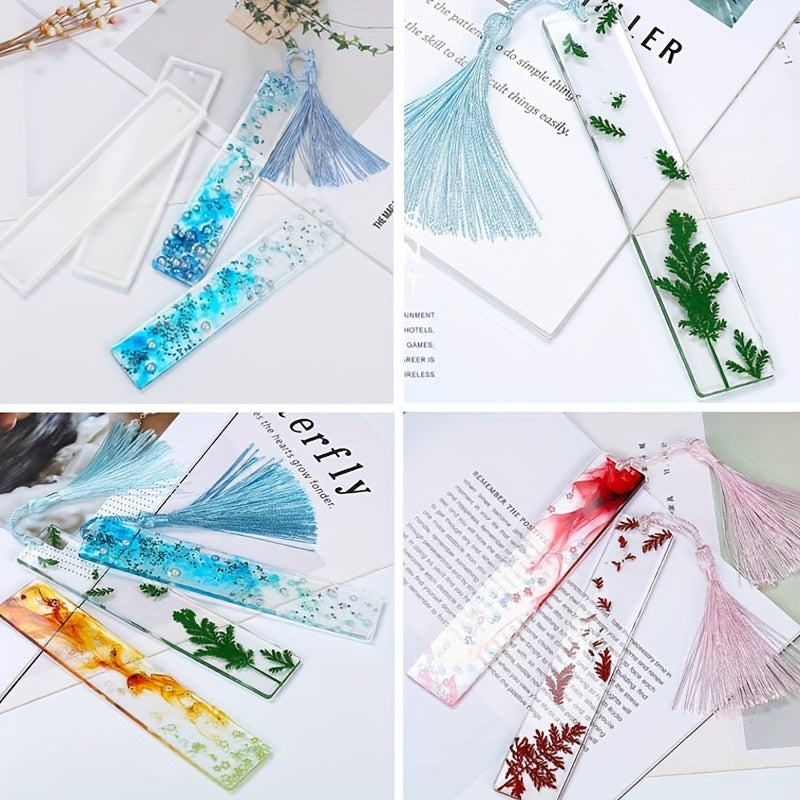 DIY Rectangular Bookmark Silicone Mold for Epoxy Resin Jewelry Making