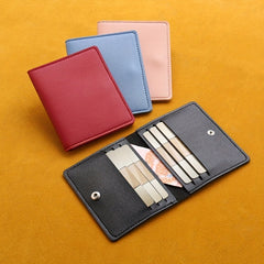 Ultra thin Card Holder Money Clip Leather Coin Purse