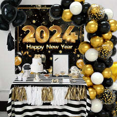 Golden Year Party Balloon Decoration Set - 99pcs