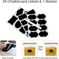 12 Pcs Airtight Pet Food Storage Containers with Labels and Marker