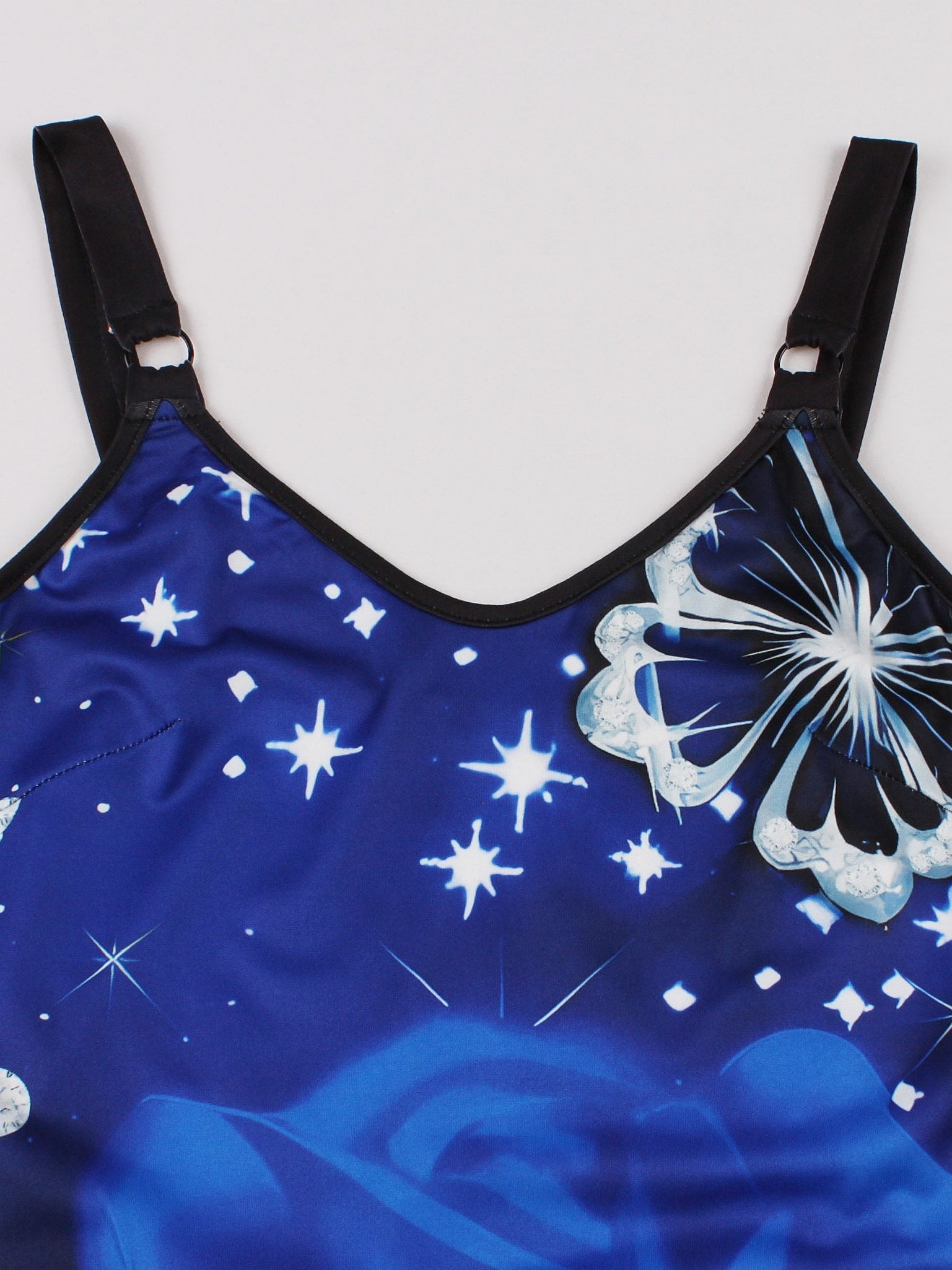 Floral & Butterfly Print V Neck Cami Dress