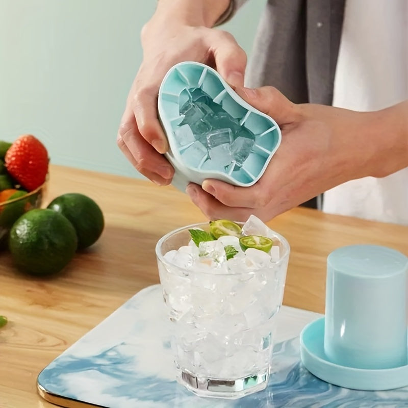 Silicone Ice Bucket & Ice Cube Tray Set for Ice Making & Storage