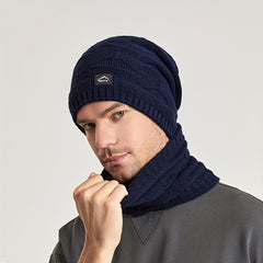 Winter Hat & Neck Gaiter Set Unisex Solid Winter Fishing