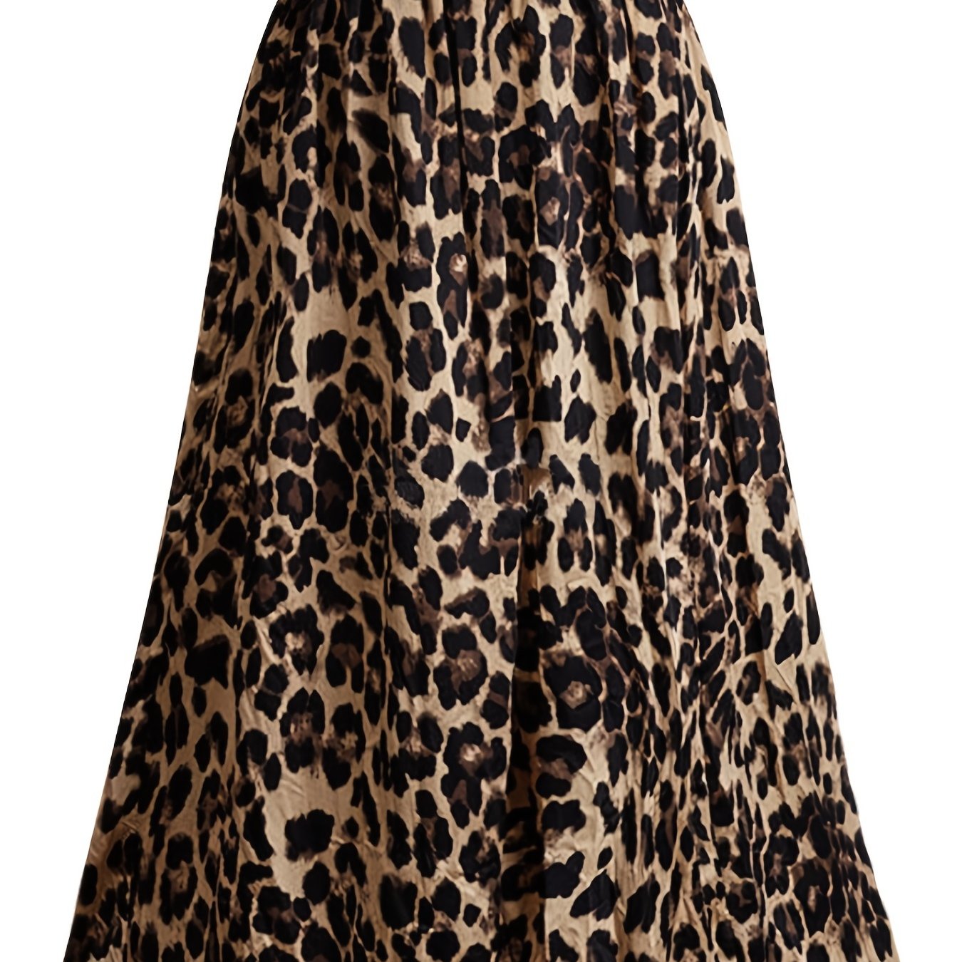Leopard Print High Rise Maxi Skirt