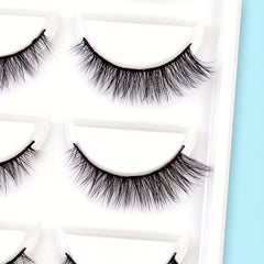 5 Pairs 3D Crisscross Lashes Natural Look Wispy Makeup Lashes Add Natural Volume