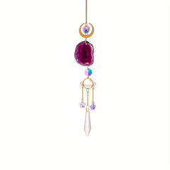 6pcs Agate Slice Suncatchers Crystal Prisms Wind Chimes Ornaments