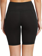 High Waist Slim Biker Shorts Casual Stretch Workout