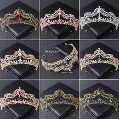 Vintage Crystal Rhinestone Princess Prom Big Tiara Crown Diadems