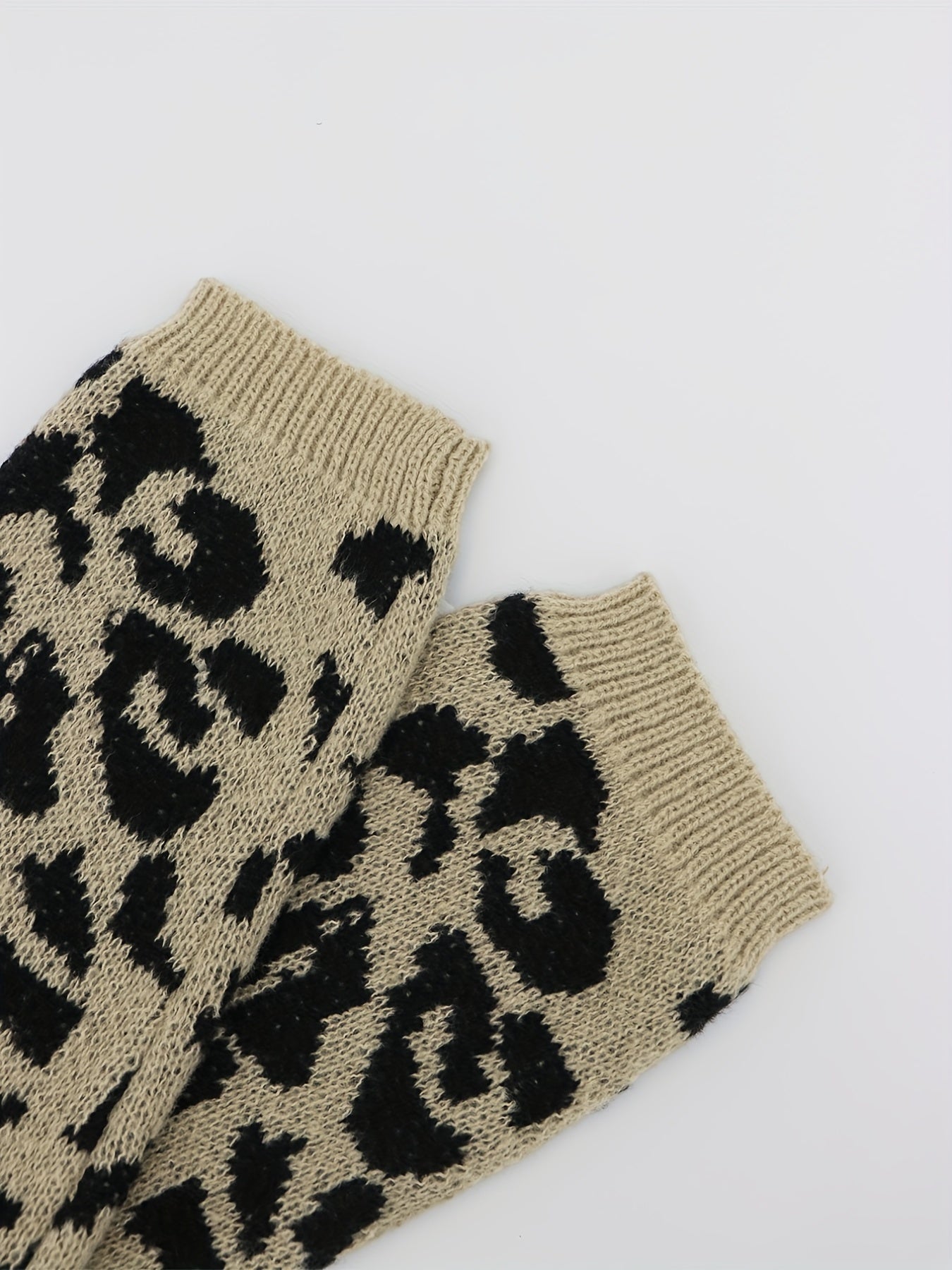 Leopard Print Open Front Cardigan with Pockets