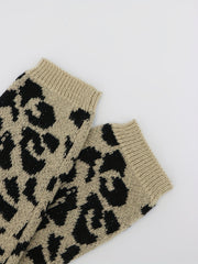 Leopard Print Open Front Cardigan with Pockets