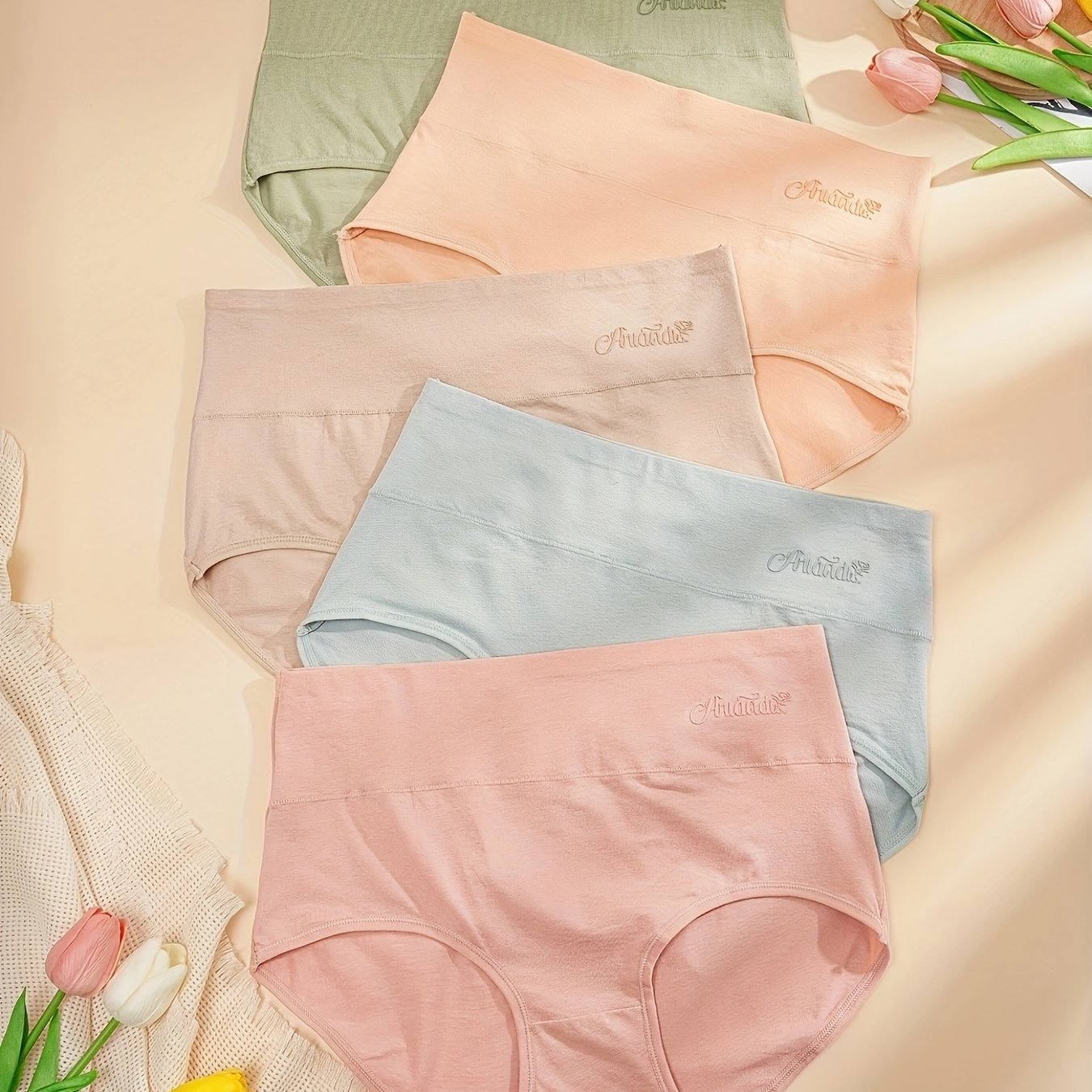 5 Seamless Solid Briefs Comfy Breathable Panties Women's Lingerie