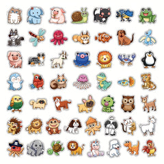 100Pcs Animal Stickers Vinyl Waterproof for Water Bottle Laptop Skateboard