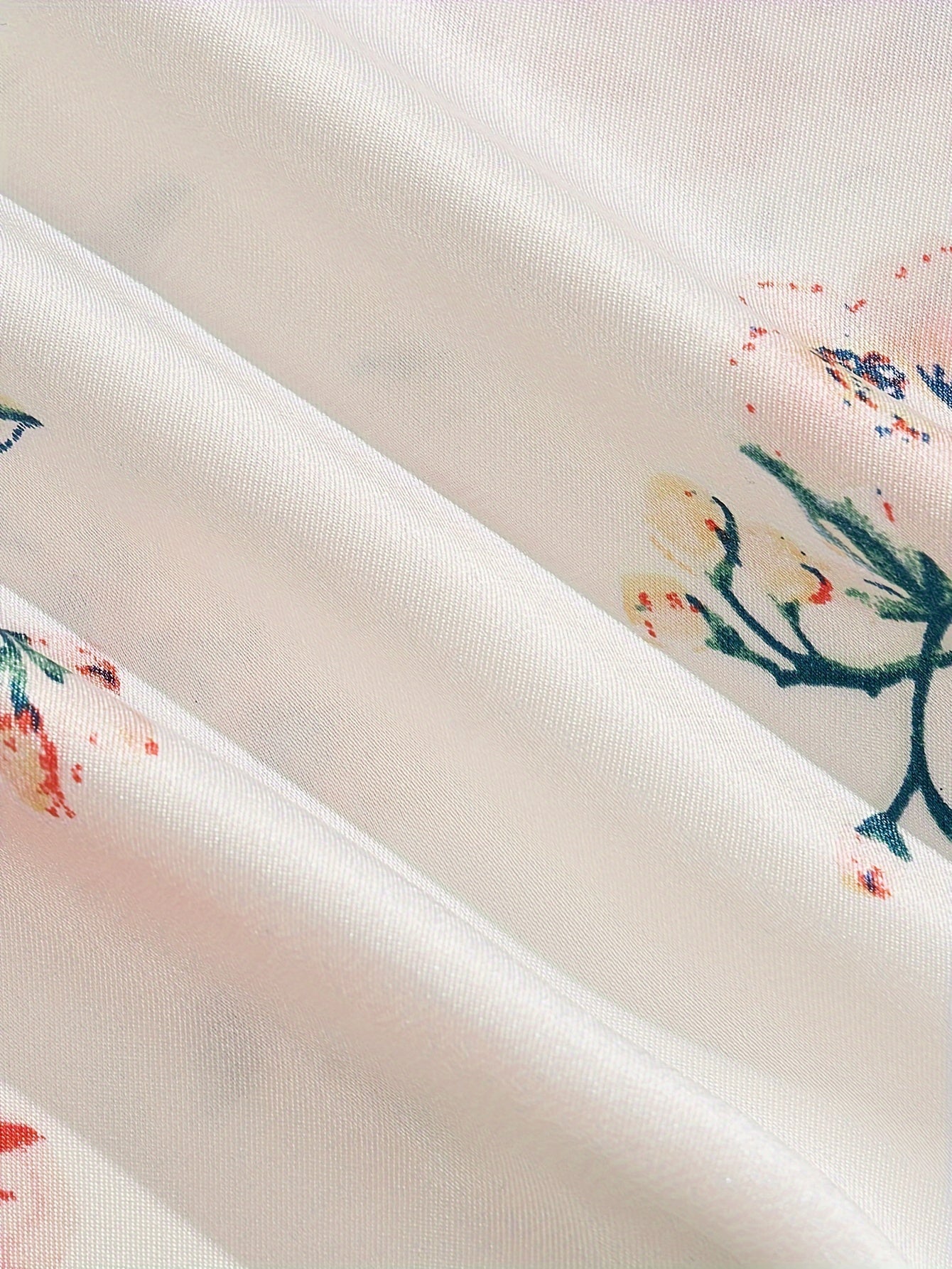 Floral Print Satin Nightdress Spaghetti Strap Sleep Dress Women's Sleepwear