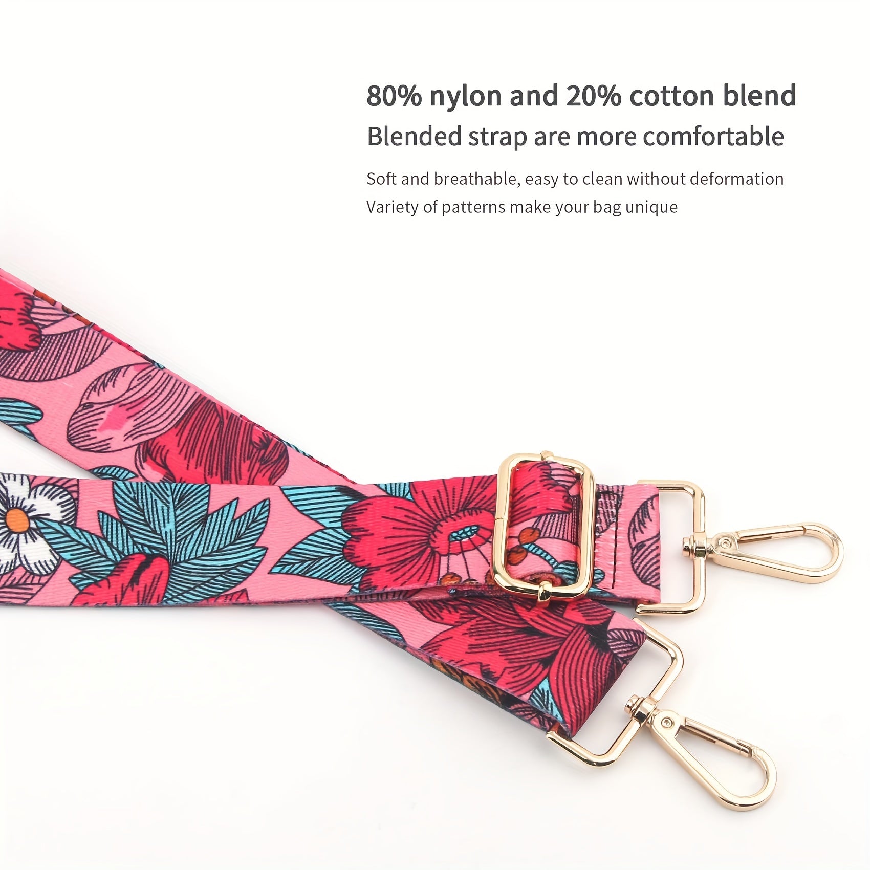 Pattern Bag Strap Wide Adjustable Shoulder Purse Strap