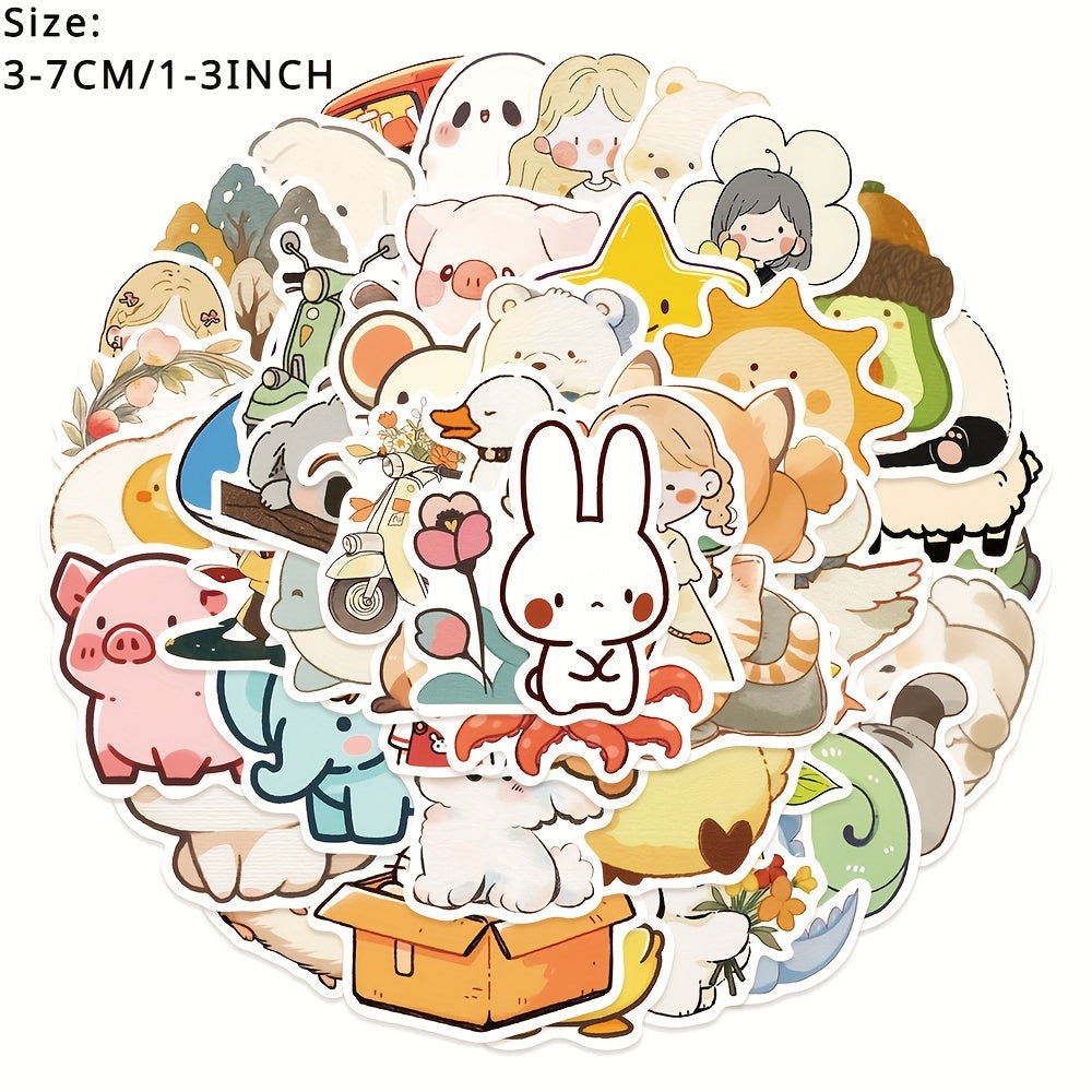 50pcs Stroke Series Phone Case Graffiti Stickers Waterproof Decoration DIY Stick