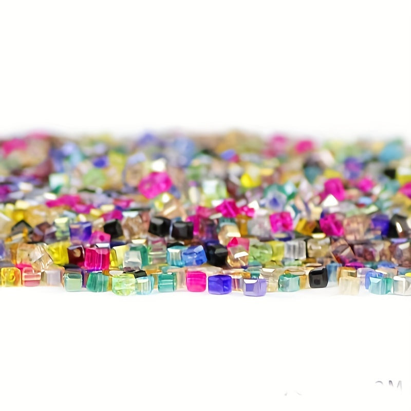 4mm Cube Square Czech Crystal Glass Loose Beads Lot for Jewelry Making DIY