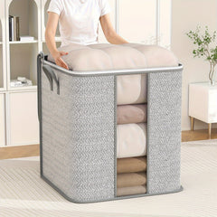 Portable Clothes Storage Bag with Window - Space Saving Organizer
