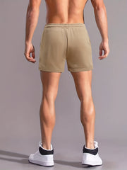 Coconut Tree Print Men's Comfy Shorts Drawstring Casual Loose Shorts