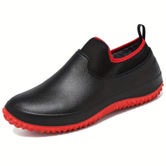 Women's Waterproof Rain Shoes Lightweight Slip On Rubber Work Shoes