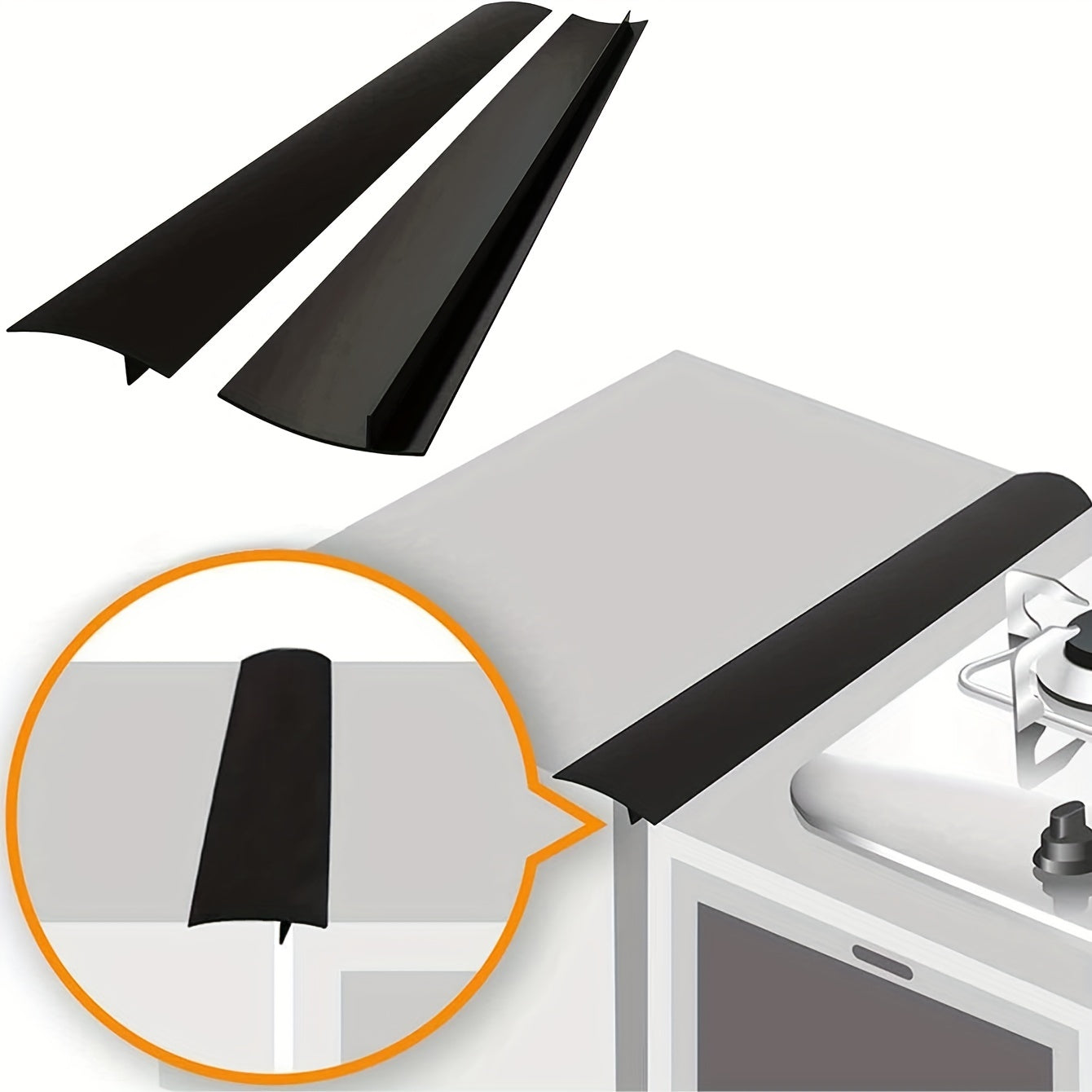 1pc Silicone Counter Gap Filler Stove Counter Gap Cover