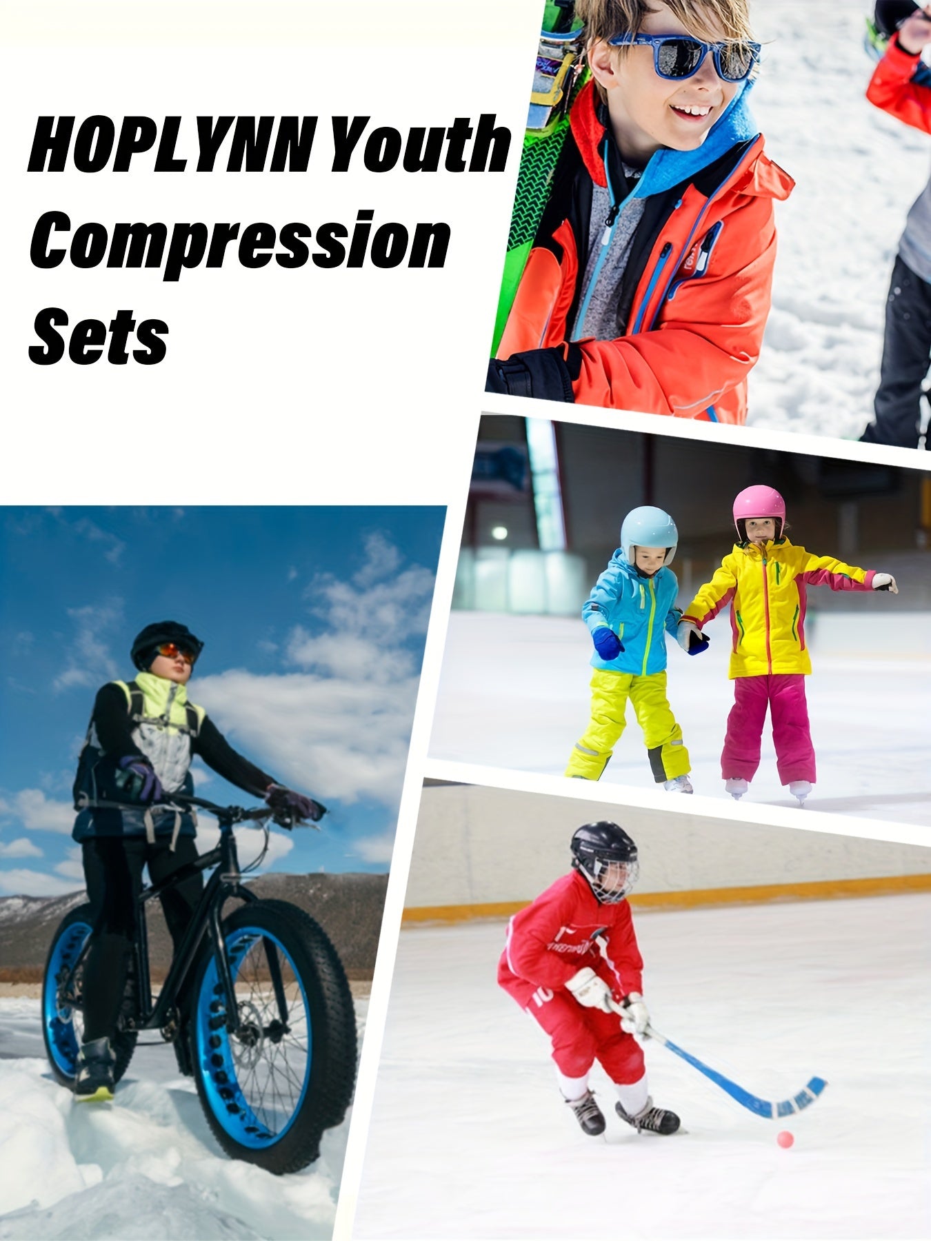 Youth Boys Thermal Underwear Set Fleece Lined Compression Shirt & Leggings