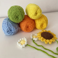 3pcs Soft Crochet Yarn 4 Layers Milk Yarn DIY Blanket Sweater Hat Scarf