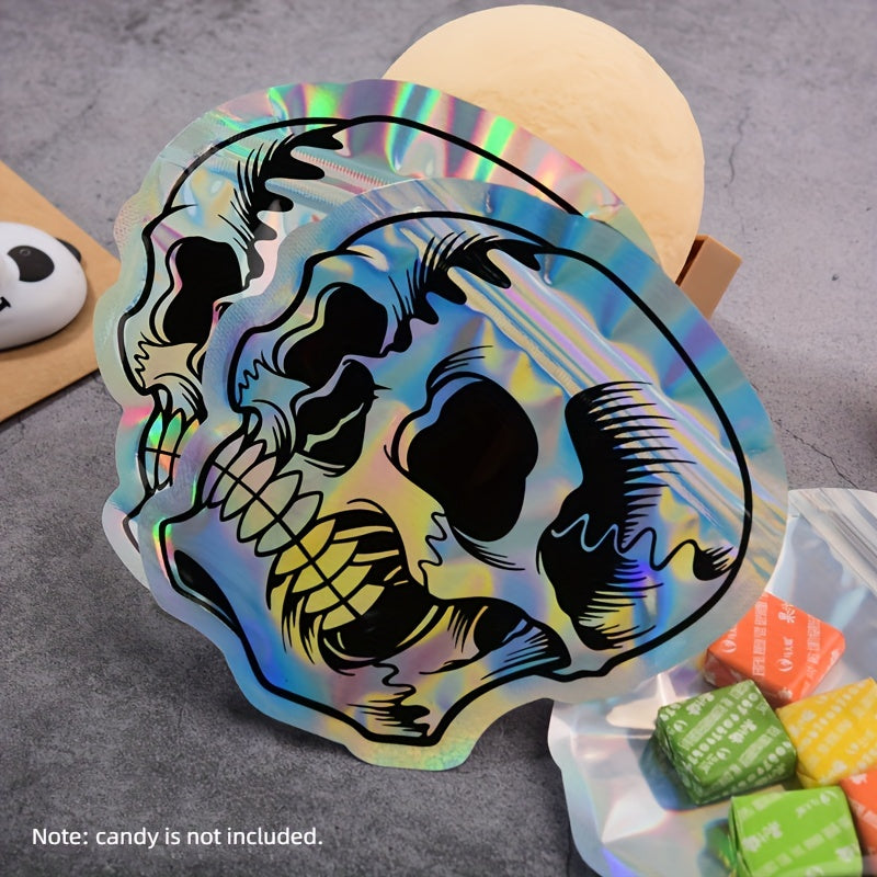 10pcs Halloween Skull Candy Packaging Bags Party Gift Self sealing Bags