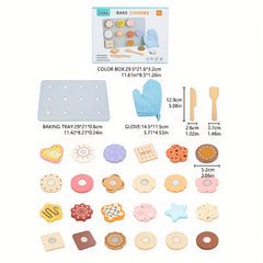 Baking Cookie Playset for Pretend Play Wooden Toy Set