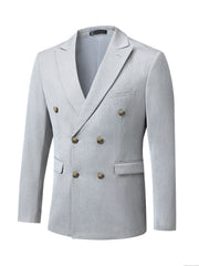 Men's V-neck Double Breasted Suit Top