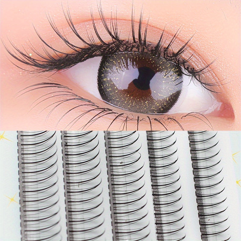 100 200 Clusters Lashes Set Fairy Style Grafting Individual Eyelashes