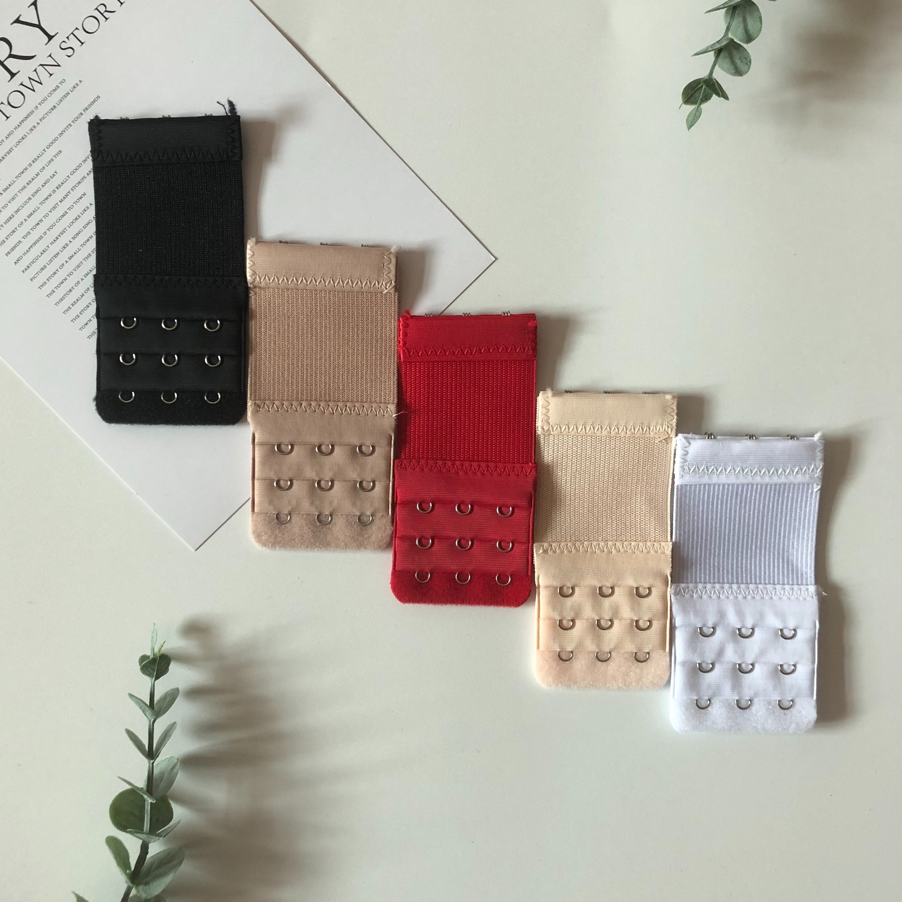5pcs Bra Strap Extenders 3 Hooks Adjustable Band Buckle Women's Lingerie