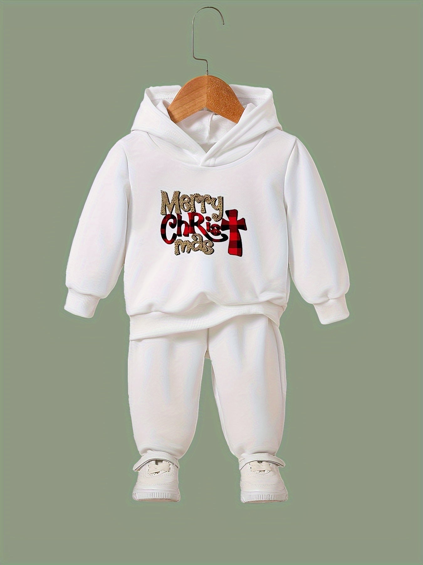 OERYUI Merry Christmas Hooded Pullover Pants Set Sports Spring Fall