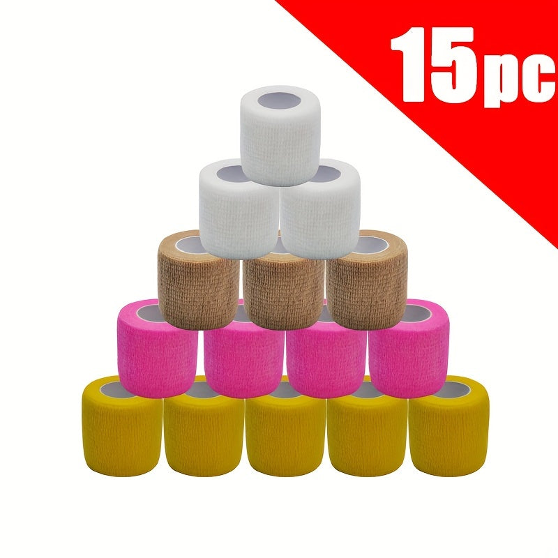 15pcs Flexible Self-adhesive Bandages for Stretching Sports - Wrists Ankles