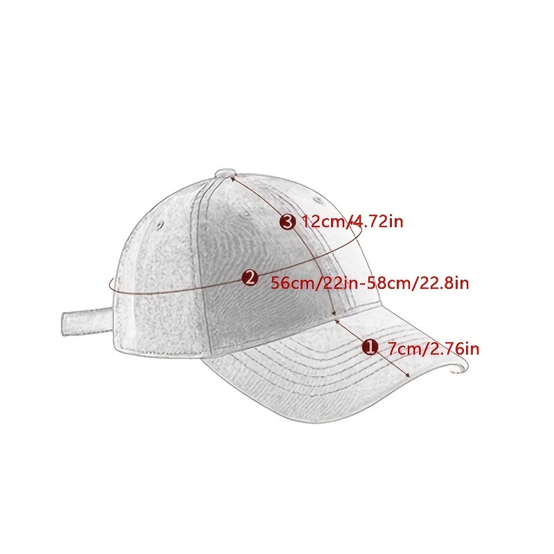 Vintage Washed Patch Baseball Cap Solid Adjustable Sports Hat Women's Dad Hats