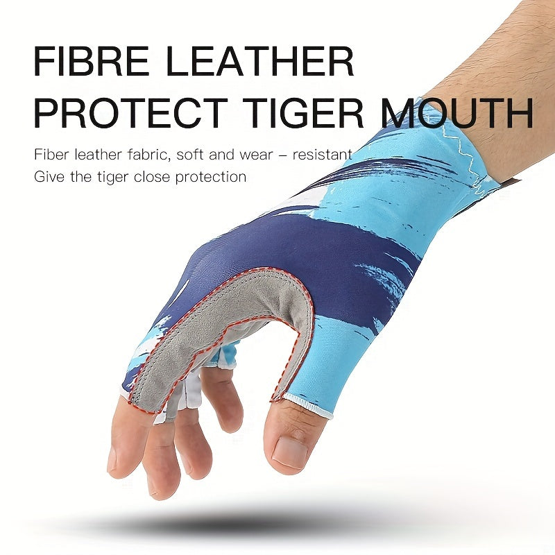 Outdoor Fingerless Fishing Gloves Sunscreen Wear-resistant for Fishing Cycling
