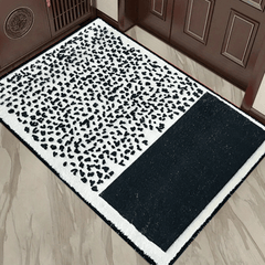 Geometric Pattern Anti-slip Bath Rug Machine Wash Non Slip Shaggy Plush Rugs Car