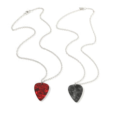 Acrylic Red Heart Eddie Munson Guitar Pick Necklace