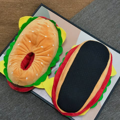 Funny Hamburger Novelty Slip-On Slippers for Women