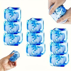 Taba Squishy Snowflake Ice Cube Squeeze Toys 3pcs