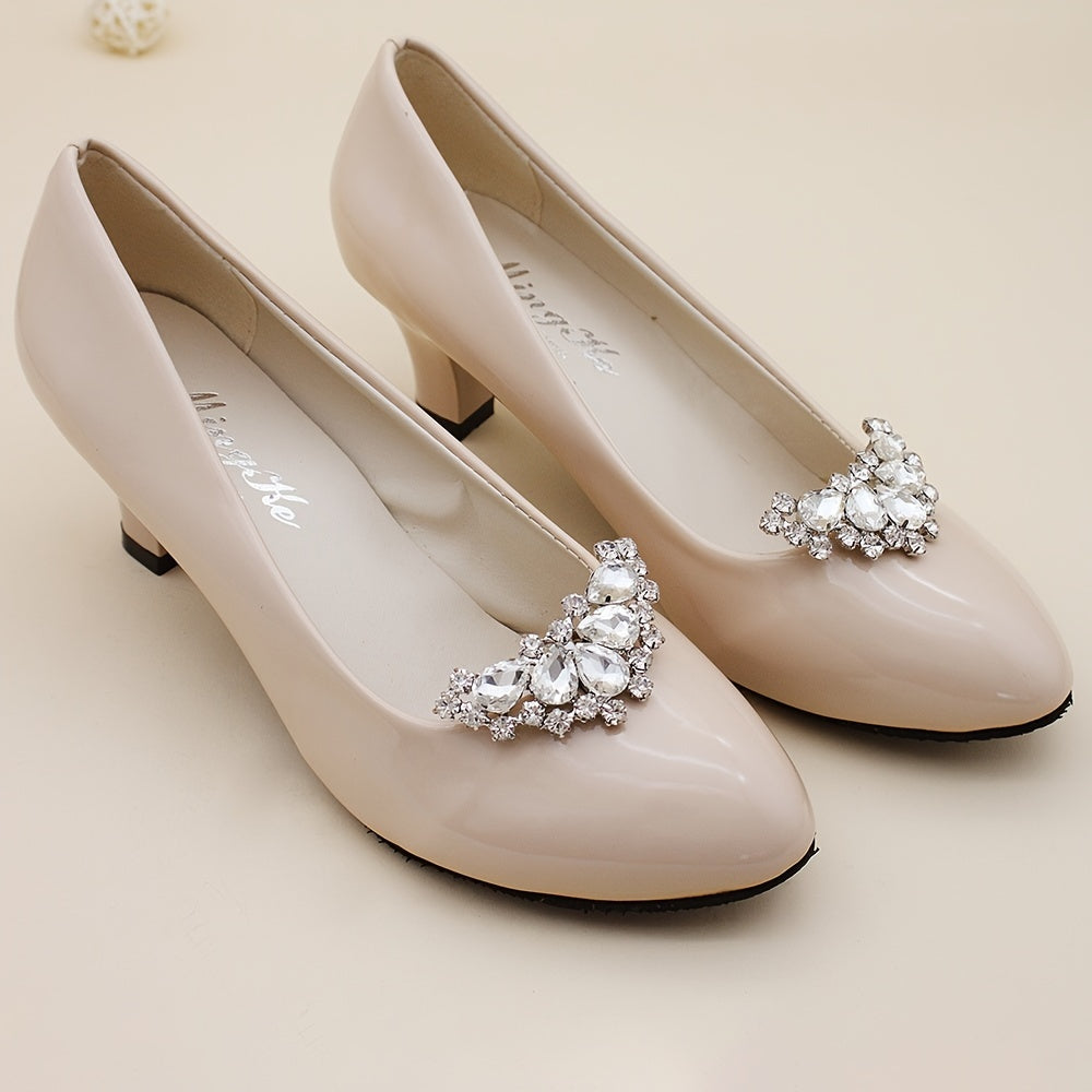Rhinestone Shoe Clips DIY Floral Shoe Buckle Wedding Party