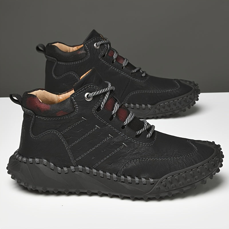 Men's Retro Stitch Ankle Boots for Outdoor Climbing