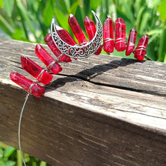 Crystal Quartz Crown Hairband for Woman Weeding & Parties