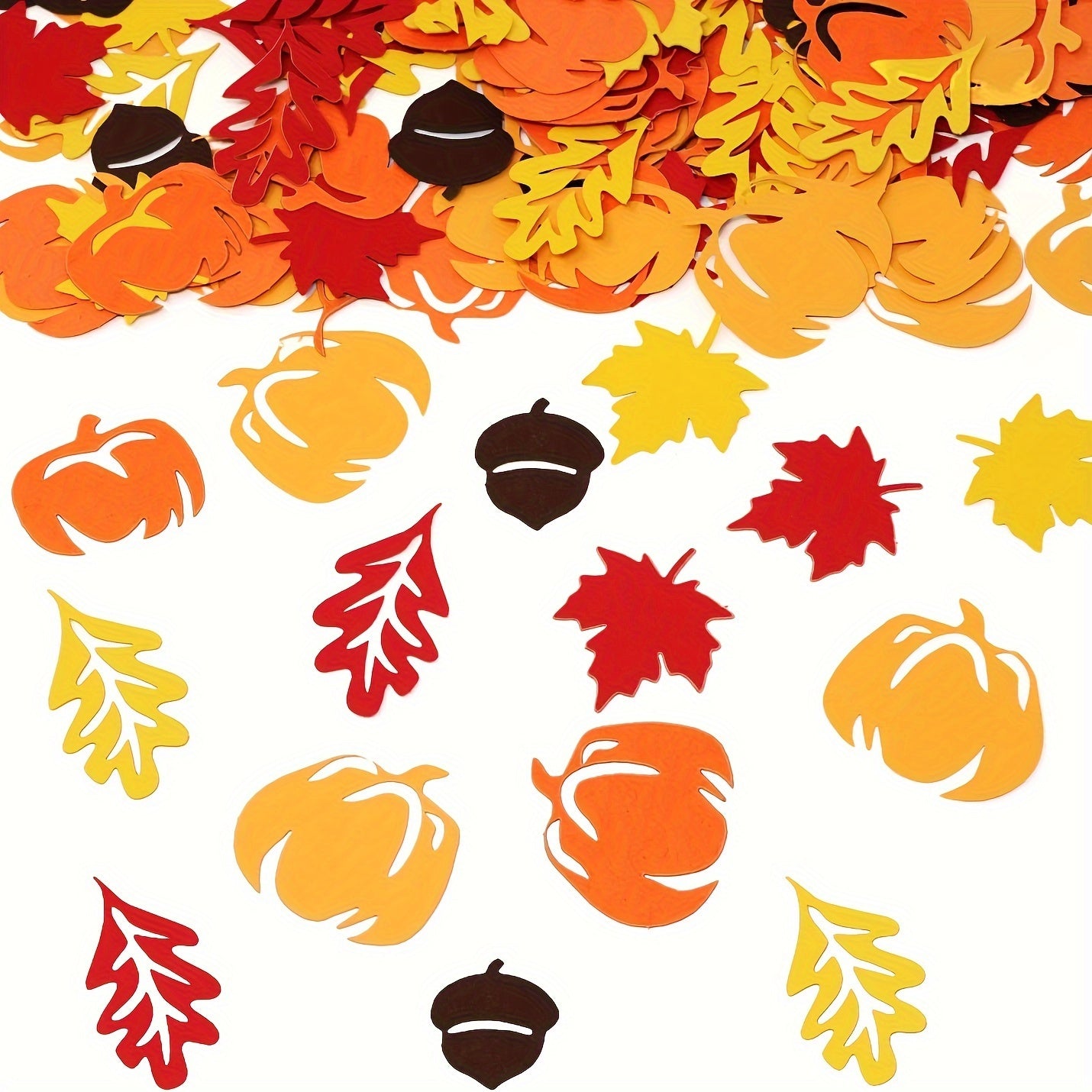 Thanksgiving Party Decoration Confetti Autumn Wheat Leaf Pumpkin Pine Cone