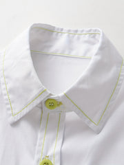 Boys Casual Short Sleeve Lapel Shirt for Summer