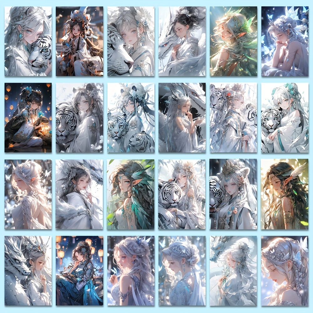 54pcs Girls Anime Stickers Pack for Kids Laptop Luggage Notebook Bike