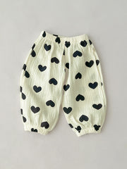 Baby Girls Casual Elastic Waist Pants with Assorted Designs