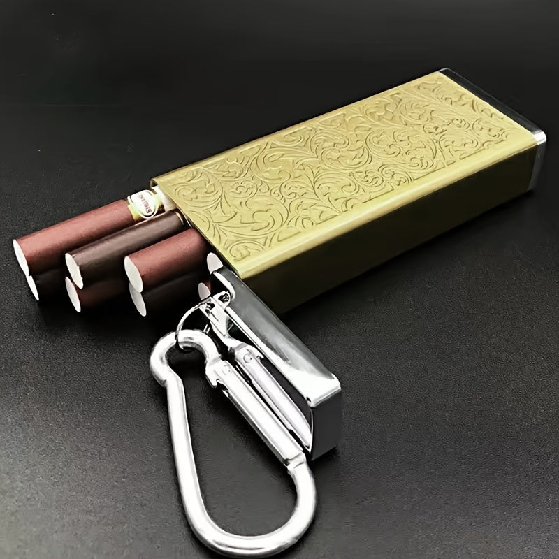 Portable Cigarette Case Thin Metal Small Tobacco Alloy Anti-Pressure Square